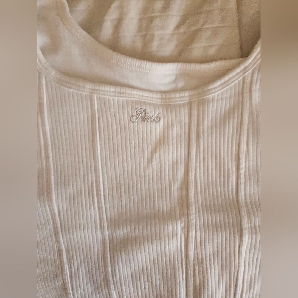 LARGE Double D Victoria's Secret Pink Ribbed Top - Picture 3 of 4